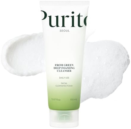 PURITO| From Green Deep Foaming Cleanser 150 ml/ 5,07 fl.oz, pH 5,5, a base vegetale, ingredienti naturali, non testati su animali, vegano