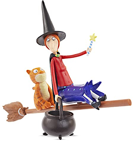 WOW! STUFF The Witch and Cat From Room On The Broom Twin Pack - Articulated Age 3+ Collectable Action Figures | Official Toys and Gifts from The Julia Donaldson and Axel Scheffler Books and Films,Brown