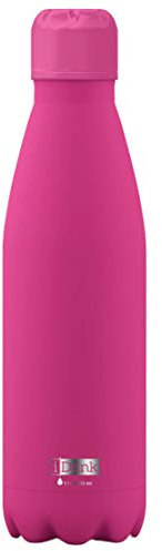 Jarra isotérmica que brilla en la oscuridad, 350 ml, acero inoxidable, color rosa