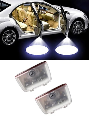 Duleutgnu 2 Stück Einstiegsbeleuchtung Türbeleuchtung Autotür Logo Türen Projektion Einstiegsleuchte Willkommen Dekorative Geist Lampe 3D Emblem Glaslinse(C)