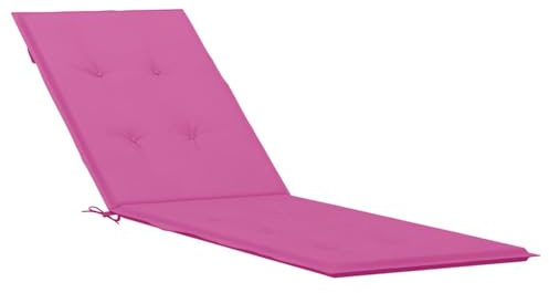vidaXL Liegestuhl Auflage, Kissen für Liegestuhl Gartenstuhl, Wasserabweisendes Stuhlkissen, Stuhlauflage Gartenkissen Sitzpolster, Rosa Oxford Gewebe