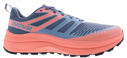 INOV8 Women's Trailfly Max Ultra Running Shoes - Blue Grey/Coral/Light Grey - 7.5 Wide