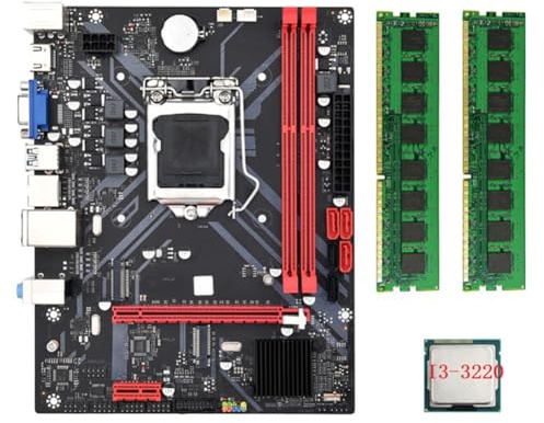 B85M VHL Desktop Motherboard + I3-3220 CPU +2X DDR3 1600MHz 8G RAM LGA 1155 USB 3.0 SATA 3.0 Scheda madre del computer Facile da installare Facile da usare