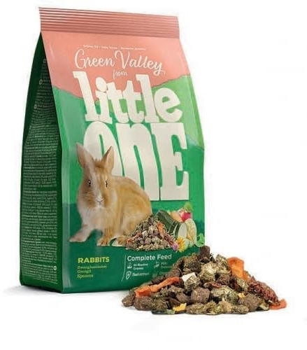 Little One Green Valley | Futter für Nagetiere | Kaninchen | Chinchillas | Degus | Meerschweinchen | 3 x 750 g (Kaninchen)
