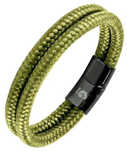 Segeltau Armband Geflochten Nautisch mit Magnetverschluss Seil Armbänder Maritim Surferarmband Galeara Noa
