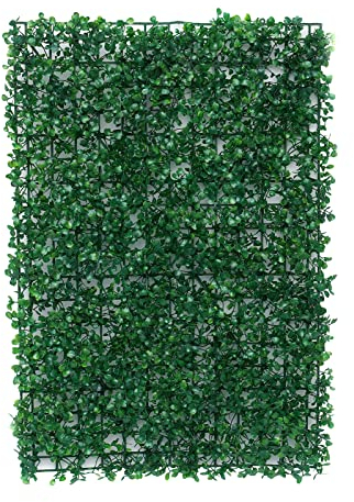 BAOCHADA Lot de 12 haies artificielles, mur de plantes artificielles, brise-vue, 60 x 40 cm, plantes artificielles, pelouse, mur de buis, panneaux muraux en polyéthylène, fond pour l'intérieur et
