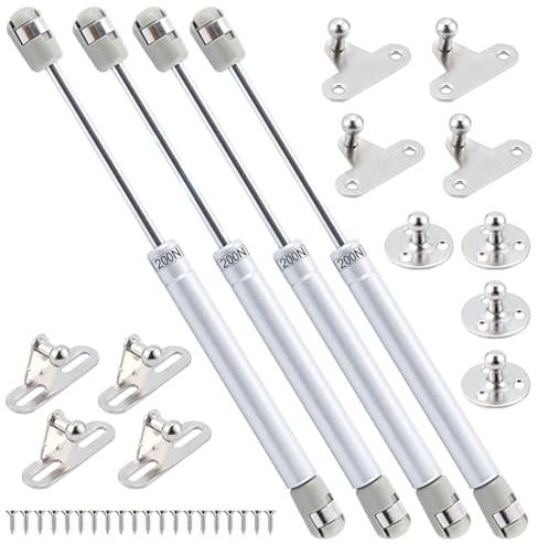 4 Stück Hydraulic Gasdruckfeder 200N/20 kg Gasdruckdämpfer,Gasdruckfedern Stoßdämpfer Küchenschrank,Klappenbeschlag Gasdruckfeder,Gasdruckdämpfer Möbel Dämpfer für Schranktür Schrank Kleiderschrank