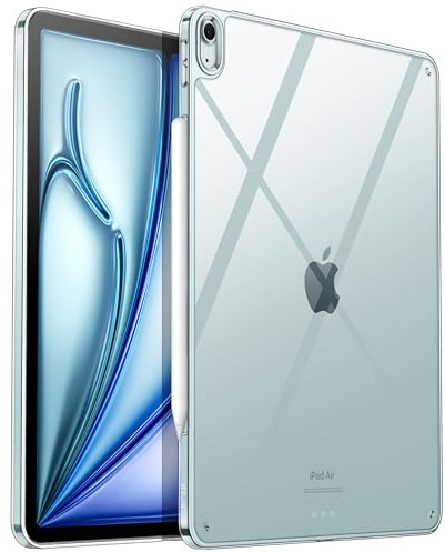JETech Klar Fodral för iPad Air 13-Tum M4/M3/M2 (2026/2025/2024), Anti-Gulning Genomskinlig Stötsäker Smal Baksida för Tablett med Hård PC-Baksida och Mjuk TPU Stötfångare