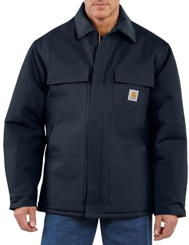 Carhartt Manteau traditionnel Firm Duck pour homme, Bleu marine foncé, XL