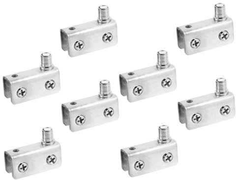 Uonlytech 8stücke Edelstahl-drehscharniere Für Glastüren Kompatibel Mit Glasplatten Dicke Für Schwingtüren Duschtüren Und Schränke