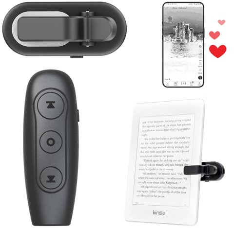Page Turner for Kindle,Remote Control for TikTok,Remote Control Page Turner for Kindle Paperwhite Oasis Kobo eReaders iPhone, Compatible for Kindles & iPad Even with Thick Case