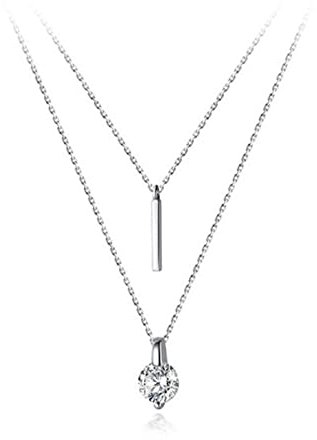 Accessories Exquisiter Blauer Opal-Kristall, runder Halsketten-Anhänger aus 925er Sterlingsilber, Schmuck für eine Party, Kurze Colliers-Kette