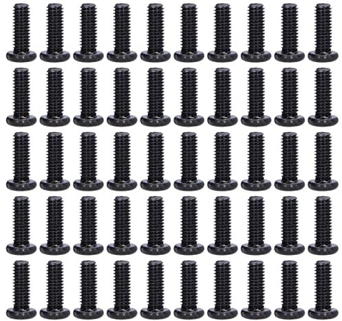 Baxnore 50 Stück Maschinenschrauben, A2 70 Edelstahl-Flachkopf-Maschinenschraube, schwarz verzinkte Bolzen, Flach-Maschinenschrauben, Befestigungselement für den Maschinenbau (M3*8)