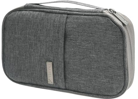 APOMOONS Reisepass Organizer Familie, Reiseunterlagen Organizer Familie Reisepass Tasche für Damen und Herren Reisepass Tasche Reiseorganizer Dokumente für Kreditkarten Ausweis Reisedokumente (Grau)
