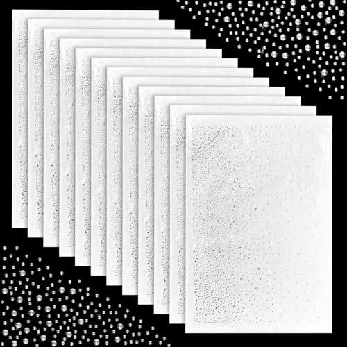 12 Bögen Strasssteine zum Aufbügeln, Glitzer Hotfix Strass Aufkleber, Flache Runde Kristall Transfer Patches für Kleidung, Jeans, Taschen und DIY-Basteln (2 mm, 3mm)