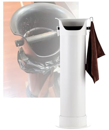 Coffee Grounds Bin with Removable Liner and Cleaning Cloth, Sturdy Floor Stand Design for Home Cafes and Bars