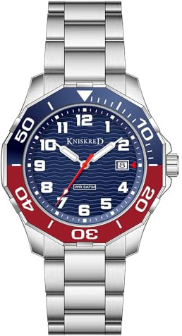 KNISKRED Reloj Deportivo Hombre con Esfera de Fácil Lectura y Correa de Acero Inoxidable o Silicona, Resistente al Agua