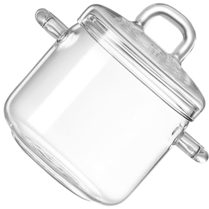 Hemobllo Bol de Vidrio Grande con Tapa y Doble Asa Apto para Calentar Ensaladera y Bol para Fideos Instantáneos Frutero Resistente para Microondas y Uso Diario