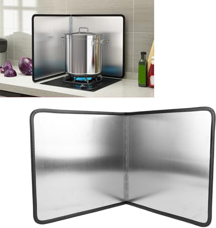Protezione antispruzzo per grasso su 2 lati, paraspruzzi per fornello Protezione paraspruzzi per Schermo antispruzzo in acciaio inossidabile Pieghevole antiaderente per schermo a (40x40x30