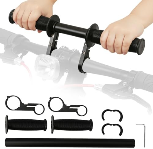 EAAGHK Estensione per Manubrio Bici 45cm Alluminio Leggero, Barra Estensione Manubrio Bici, Estensione Supporto per Manubrio Bici con Doppi Morsetti per Luci per Biciclette, Dispositivi GPS e Staffe