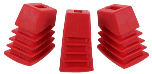 Fundas para Patas de Soporte de Batería 3 Piezas Rojo Abs | Protección del Suelo, Ajuste Seguro para Percusión y Grabación, Compatible Patas de Caja y Platillos