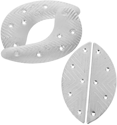 Operitacx Protège-Talons Métalliques en Fer 4 Pièces, Plaques de Talon Semi-Lune et Croissant pour Réparation de Semelles, Accessoires pour Bottes de Travail et Usage Extérieur