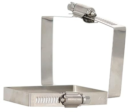 Kabelrinnenklemme aus Edelstahl 304, Vierkantrohr-Befestigungshalterung for Photovoltaik-Leitung, Kabelrinne(75 * 50 [4 pieces])