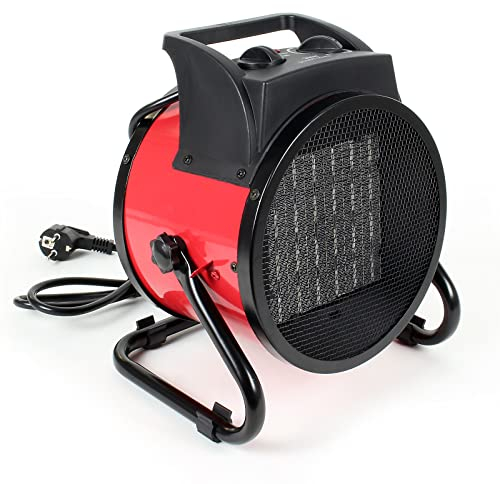 WilTec Chauffage infrarouge Céramique 3kW 3000W Thermostat Radiateur 3 niveaux Réchauffement 40m² Salon Garage Cave Atelier