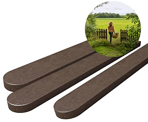 hanit® Zaunlatten | 120cm x 6cm x 2cm | braun | 260 Stück | witterungsbeständige und pflegeleichte Zaunbretter mit Rundkopf