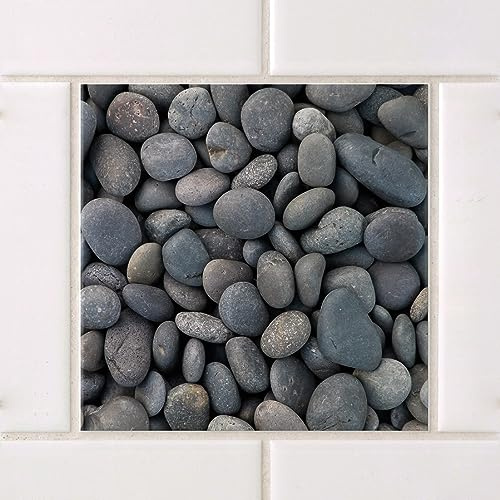 GRAZDesign Fliesenaufkleber Bad & Küche 15x15cm - 24 Stück | wasserfeste & selbstklebende Klebefliesen | Fliesenfolie Fliesenbild Motiv Graue Steine