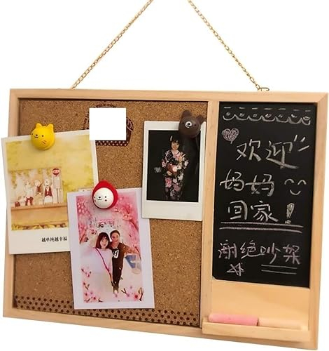 KAnduo Tisch-Kreidetafel-Schilder for Werbetafeln, Filz-Buchstabentafel-Set, Bauernhaus-Vintage-Scheune, Holzrahmen und Ständer, wandmontiertes Korktafel-Schild