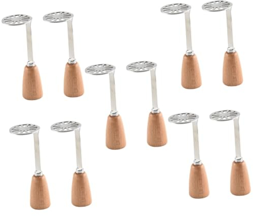 Alipis 10 Pcs Pressa Cibo Schiacciapatate Ricer Utensile Da Cucina Schiacciapatate Per La Casa In Acciaio Inox Portatile Piccolo