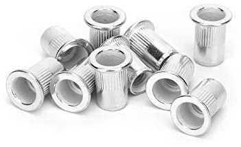 Écrou à Rivets M6, écrou d'insertion fileté 200 Pièces écrou à Rivets en Aluminium Professionnel Accessoire de Fixation d'écrou à Rivets M6