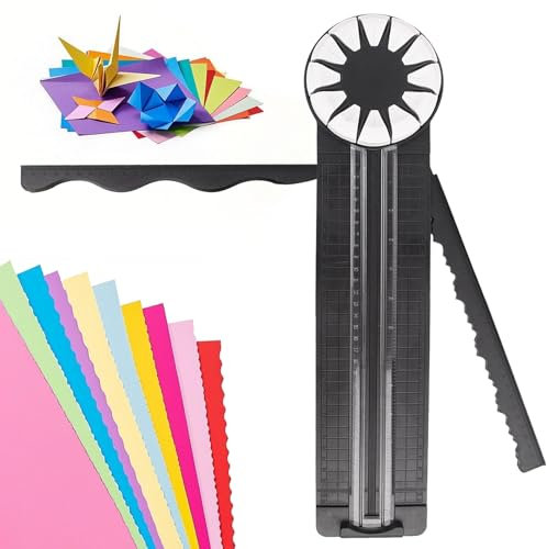 12-in-1 Multifunktionale Kreisschneider Papier Papierschneidemaschine: A4/A3 Papierschneider Cardboard Cutter Schneidemaschine - für Basteln Geschenkpapier Karton und Vinyl (Schwarz)