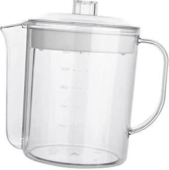 Zerodeko Grease Separating Measuring Cup with Strainer Filter for Home Kitchen Practical Oil Separator for Cooking and Frying Grease Easy-Read Cup with Markings White