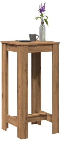 Teenpull Bartisch Artisan-Eiche 51x50x103,5 cm, Holzwerkstoff Esszimmertisch für Küche, modernes Design, hoher Stehtisch