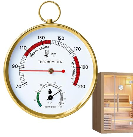 Temperature Meter for Steam Sauna Precise and Heat Resistant Simple | Steam sauna box moisture meter for lovers enthusiasts women and