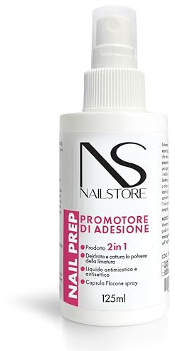 Nail Store Nail Prep Spray 125ml – Deshidratador de Uñas Profesional – Preparador para Semipermanente, Gel y Acrílico – Desengrasa y Purifica la Uña Natural – Made in Italy