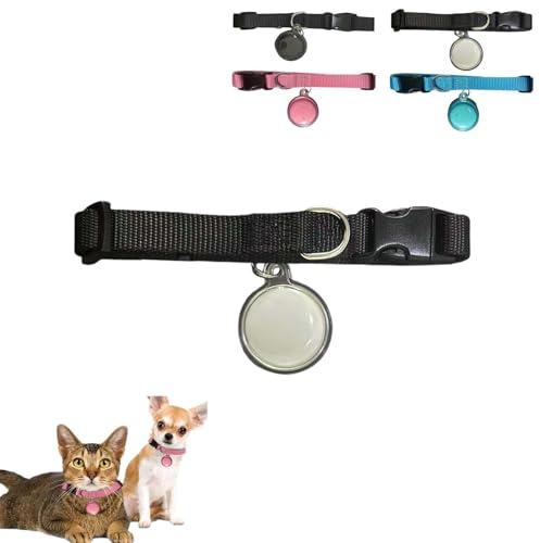 GPS Pet Tracker för hundar och katter, vattentät rund form, spårning över hela världen, inga extra avgifter, passar alla halsband – lättanvänd miniräknare
