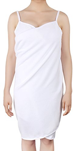 Andux Zone Wearable Badetuch Bademantel Duschtuch Spa Strand Schwimmen Microfaser Weich Saugfähig Handtuch 70cm*140cm DDYJ-01 Weiß MEHRWEG
