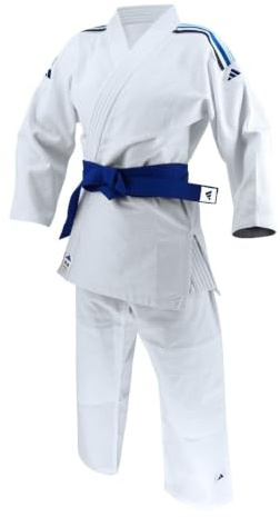 Adidas | Club Judo Uniform for Men, Women & Kids | Perfect for Training | Durable Polycotton Judo Uniform with White Belt Included, 350g/13oz