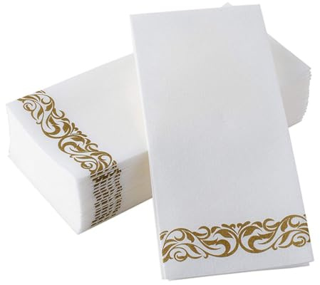 Toyvian Lot de 50 Serviettes en Papier pour Cocktail, fête, Mariage, fête de Mariage ,Blanc,Taille Unique