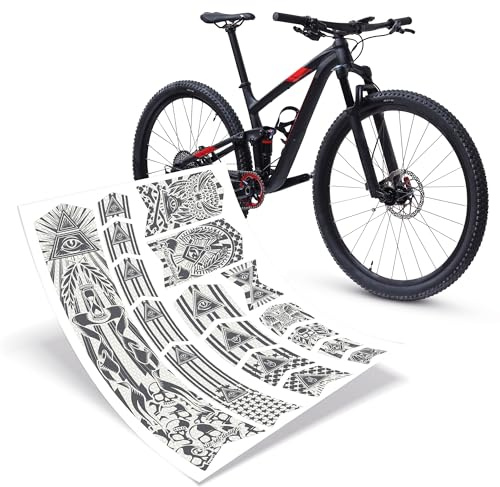 Riesel Design - Tape3000 Fahrrad Schutzfolie für MTB & E-MTB, extra stark | stylische Rahmenschutzfolie in vielen Designs für Ober, Unter - und Sitzrohr, selbstklebend, für Carbonrahmen geeignet