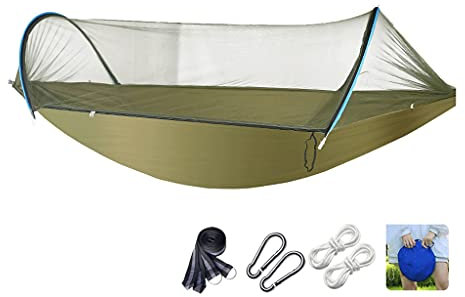 Hängematte Outdoor Eine Camping- Hängematte mit Moskitonetzen wird automatisch einnehmen, um ein Gewicht von 660 Pfund für den Innenraum von Outdoor Camping- Hängematten zu verwenden Hängematte