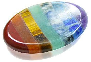 Nvzi 7Chakra Steine Handschmeichler Stein, Edelsteine Heilsteine, Glückssteine für Kinder, Heilsteine Kristalle Steine Set, Schmucksteine, Crystals, Halbedelsteine Mischung (1 Stück) | Glückssteine für Kinder,Heilsteine Kristalle Steine Set,Schmucksteine,Crystals,Halbedelsteine Mischung