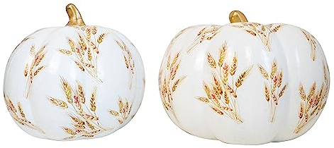 HEITMANN DECO Zucca bianca con motivo (grande)