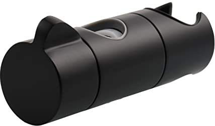 Tecmolog Verstellbar Brausehalter Messing Duschkopfhalterung Handbrause Halterung für 20mm Duschstange Schwarz, ST36B