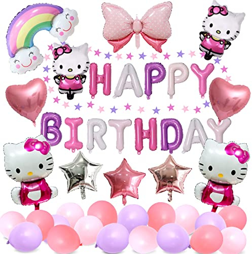 Luftballon, Folienballon, Ballons Geburtstag, Dekoration Geburtstag, Party Deko Set,Enthält Geburtstag Banner Latexballons