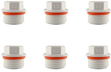 JianLing Tapón de tubo de agua para manguera de jardín, 6 unidades, 1,27 cm