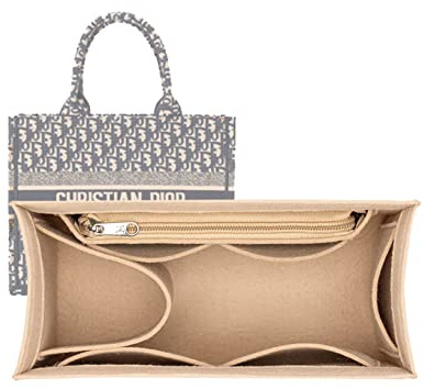 Lckaey Taschenorganizer für Dior Buch Taschen-Organizer Groß 2008beige-XL